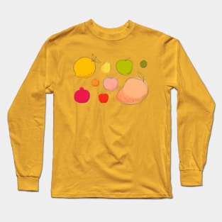 Fruit Hand Drawn Long Sleeve T-Shirt